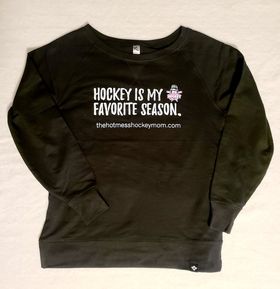 Hot Mess Hockey Mom Crew Neck